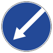 Дорожный знак 4.2.2 «Объезд препятствия слева» (металл 0,8 мм, III типоразмер: диаметр 900 мм, С/О пленка: тип В алмазная)
